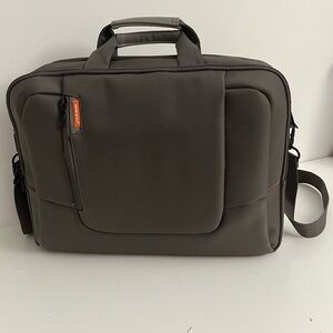 Brinch Slim Gray Laptop Bag Briefcase with Shoulder Strap